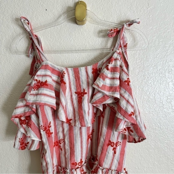 Misa Los Angeles striped shoulder tie top size M - Picture 8 of 8